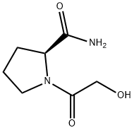 2-Pyrrolidinecarboxamide,1-(hydroxyacetyl)-,(S)-(9CI) 化学構造式