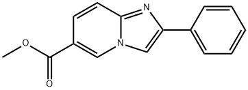 2-フェニルイミダゾ[1,2-A]ピリジン-6-カルボン酸メチル 化学構造式