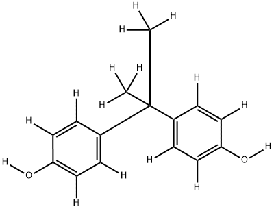 ビスフェノールA-D16 化学構造式