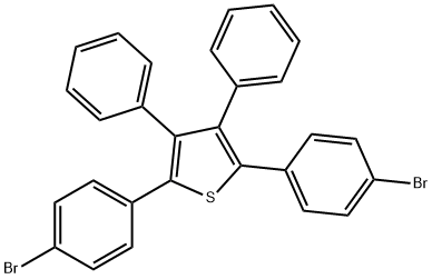 2,5-Bis-(4-Bromophenyl)-3.4-Diphenyl-thiphene  Struktur