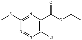 ETHYL 6-CHLORO-3-(METHYLTHIO)-1,2,4-TRIAZINE-5-CARBOXYLATE Structure
