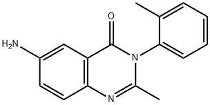 6-amino-2-methyl-3-(2-methylphenyl)quinazolin-4-one Struktur