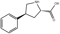反-4-苯基-L-脯氨酸 结构式