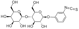 p-イソチオシアナトフェニル-β-D-ラクトシド 化学構造式