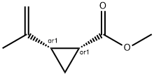 Cyclopropanecarboxylic acid, 2-(1-methylethenyl)-, methyl ester, cis- (9CI) Structure