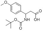 3-(Boc-氨基)-3-(4-甲氧基苯基)丙酸 结构式