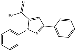 1,3-ジフェニル-1H-ピラゾール-5-カルボン酸 化学構造式
