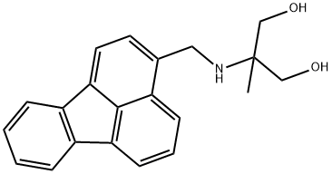 2-[(3-フルオランテニル)メチルアミノ]-2-メチル-1,3-プロパンジオール 化学構造式