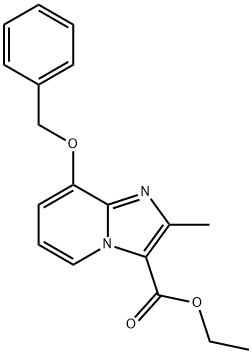 2-メチル-8-(ベンジルオキシ)イミダゾ[1,2-a]ピリジン-3-カルボン酸エチル 化学構造式