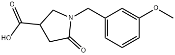 1-(3-甲氧基苄基)-5-氧代吡咯烷-3-羧酸 结构式
