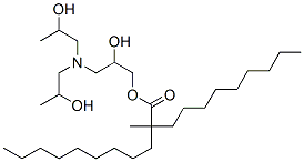 3-[bis(2-hydroxypropyl)amino]-2-hydroxypropyl 2-methyl-2-nonylundecanoate Structure