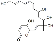 5,6-Dihydro-5-hydroxy-6-(3,4,6,13-tetrahydroxy-3-methyl-1,7,9,11-tridecatetrenyl)-2H-pyran-2-one 结构式