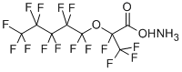 AMONIUM PERFLUORO(2-METHYL-3-OXAOCTADECANOATE) 结构式