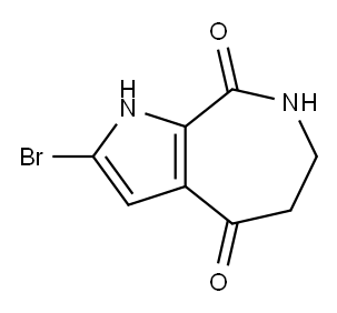 2-BROMO-6,7-DIHYDRO-1H,5H-PYRROLO[2,3-C]AZEPINE-4,8-DIONE Structure