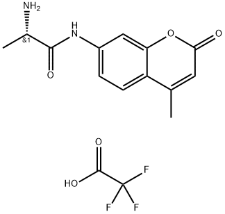 L-丙氨酸 7-氨基-4-甲基香豆素,三氟乙酸盐, 96594-10-4, 结构式