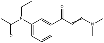 N-Ethyl-N-3-((3-dimethylamino-1-oxo-2-propenyl)phenyl)acetamide Struktur
