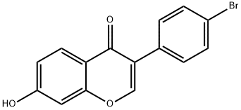 3-(4-ブロモフェニル)-7-ヒドロキシ-4H-クロメン-4-オン 化学構造式