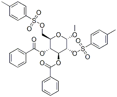 .alpha.-D-Glucopyranoside, methyl, 3,4-dibenzoate 2,6-bis(4-methylbenzenesulfonate) Structure