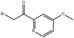 2-ブロモ-1-(4-メトキシピリジン-2-イル)エタノン 化学構造式