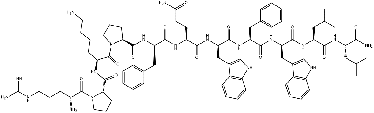 D-ARG-PRO-LYS-PRO-D-PHE-GLN-D-TRP-PHE-D-TRP-LEU-LEU-NH2 Struktur