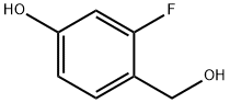 3-フルオロ-4-(ヒドロキシメチル)フェノール 化学構造式