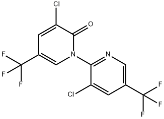 3-クロロ-1-[3-クロロ-5-(トリフルオロメチル)-2-ピリジニル]-5-(トリフルオロメチル)-2(1H)-ピリジノン 化学構造式
