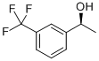 (S)-1-[3-(トリフルオロメチル)フェニル]エタノール 化学構造式