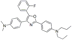 4-(4-Dimethylaminophenyl)-2-(4-dipropylaminophenyl)-5-(2-fluorophenyl)oxazole 结构式