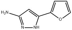 5-(2-フラニル)-1H-ピラゾール-3-アミン 化学構造式