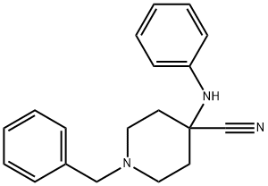 4-苯胺基-1-苄基-4-氰基哌啶,968-86-5,结构式