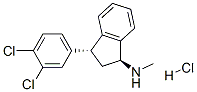 (1R,3S)-3-(3,4-二氯苯基)-N-甲基-1-茚满胺盐酸盐(1:1) 结构式