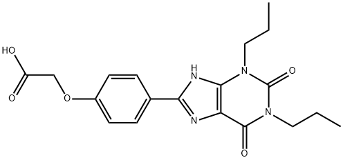 8-(4-carboxymethyloxy)phenyl-1,3-dipropylxanthine Structure