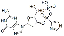2'-deoxyguanosine 3',5'-diphosphoimidazolide Struktur