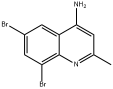 4-AMINO-6,8-DIBROMO-2-METHYLQUINOLINE Structure