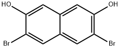 3,6-ジブロモ-2,7-ジヒドロキシナフタレン 化学構造式