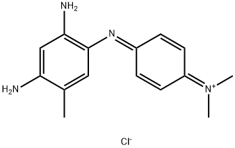 N-[4-[(2,4-ジアミノ-5-メチルフェニル)イミノ]-2,5-シクロヘキサジエン-1-イリデン]-N-メチルメタンアミニウム·クロリド 化学構造式