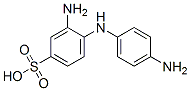 3-アミノ-4-[(4-アミノフェニル)アミノ]ベンゼンスルホン酸 化学構造式
