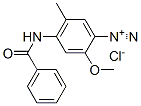 4-(benzoylamino)-2-methoxy-5-methylbenzenediazonium chloride Structure
