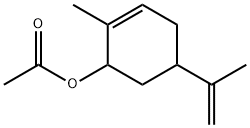 2-甲基-5-(2-丙烯基)-2-环己烯-1-醇乙酸酯,97-42-7,结构式
