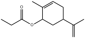 p-メンタ-6(1),8-ジエン-2-オールプロピオナート 化学構造式
