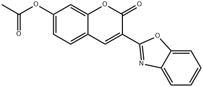 3-(2-苯并噁唑基)伞型酮乙酸酯, 97004-78-9, 结构式