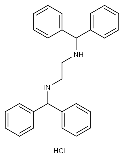 N,N′-ジベンズヒドリルエチレンジアミン 化学構造式