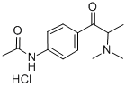 N-(4-(2-(Dimethylamino)-1-oxopropyl)phenyl)acetamide monohydrochloride 结构式