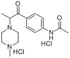 1-(4-Acetylaminophenyl)-2-(4-methylpiperazino)propanone dihydrochlorid e Structure