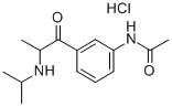Acetamide, N-(3-(2-((1-methylethyl)amino)-1-oxopropyl)phenyl)-, monohy drochloride Struktur