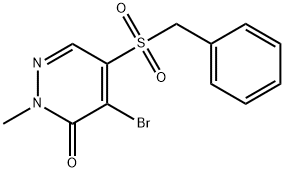 5-(BENZYLSULFONYL)-4-BROMO-2-METHYL-2,3-DIHYDROPYRIDAZIN-3-ONE|化合物 T23776
