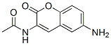 N-(6-アミノ-2-オキソ-2H-1-ベンゾピラン-3-イル)アセトアミド 化学構造式