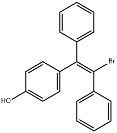 (E,Z)-1-Bromo-1,2-diphenyl-2-(4-hydroxyphenyl)ethene Structure