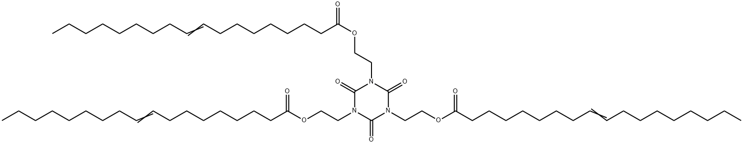 (2,4,6-trioxo-1,3,5-triazine-1,3,5(2H,4H,6H)-triyl)tris(2,1-ethanediyl) tris(9-octadecenoate) 结构式