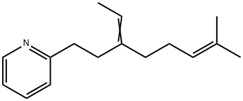 2-(3-ethylidene-7-methyloct-6-enyl)pyridine 结构式